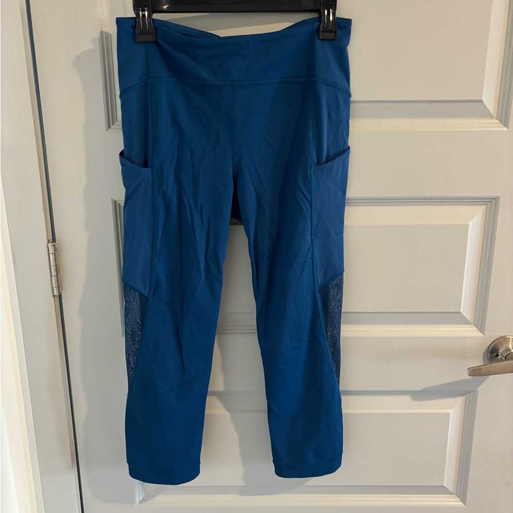 Lululemon Athletica Teal Leggings High-Rise Cropped